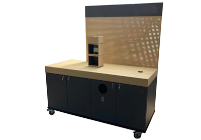 Kaffeetheke Wien Lochwand, Regale, Auszüge, Organizer Arbeitsflächen